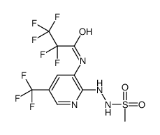 2,2,3,3,3-pentafluoro-N-[2-(2-methylsulfonylhydrazinyl)-5-(trifluoromethyl)pyridin-3-yl]propanamide结构式