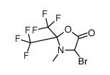 4-bromo-3-methyl-2,2-bis(trifluoromethyl)-1,3-oxazolidin-5-one结构式