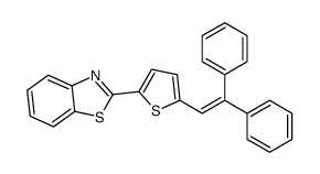 2-[5-(2,2-diphenylethenyl)thiophen-2-yl]-1,3-benzothiazole结构式