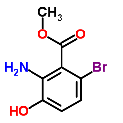 Methyl 2-amino-6-bromo-3-hydroxybenzoate结构式