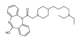 5-((4-(4-(diethylamino)butyl)-1-piperidinyl)acetyl)-10,11-dihydrobenzo(b,e)(1,4)diazepine-11-one结构式