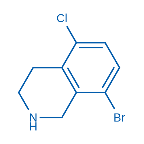 8-Bromo-5-chloro-1, 2, 3, 4-tetrahydroisoquinoline Structure