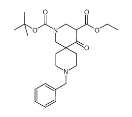 2-tert-butyl 4-ethyl 9-benzyl-5-oxo-2,9-diazaspiro[5.5]undecane-2,4-dicarboxylate结构式