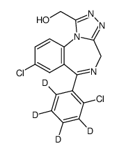 1'-Hydroxy Triazolam-d4 Structure