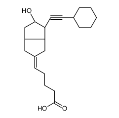 (5Z)-5-[(3aS,4S,5R,6aS)-4-(2-cyclohexylethynyl)-5-hydroxy-3,3a,4,5,6,6a-hexahydro-1H-pentalen-2-ylidene]pentanoic acid Structure
