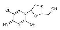 4-amino-5-chloro-1-[(2S,5S)-2-(hydroxymethyl)-1,3-oxathiolan-5-yl]pyrimidin-2-one Structure
