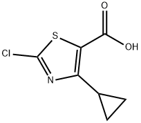 2-氯-4-环丙基噻唑-5-羧酸结构式