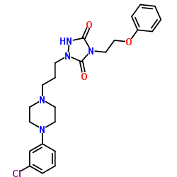 1-{3-[4-(3-Chlorophenyl)-1-piperazinyl]propyl}-4-(2-phenoxyethyl)-1,2,4-triazolidine-3,5-dione Structure