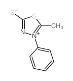 1,3,4-Thiadiazolium,5-methyl-4-phenyl-2-thioxo-, inner salt structure