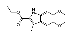 ethyl 5,6-dimethoxy-3-methyl-1H-indole-2-carboxylate Structure