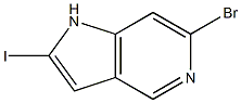 6-bromo-2-iodo-1H-pyrrolo[3,2-c]pyridine Structure