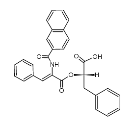 O-(trans-α-[(2-naphthoyl)amino]cinnamoyl)-L-β-phenyllactic acid Structure