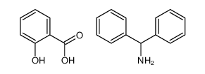 diphenylmethanamine,2-hydroxybenzoic acid结构式