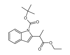 tert-butyl 2-(1-ethoxy-1-oxopropan-2-yl)-1H-indole-1-carboxylate Structure