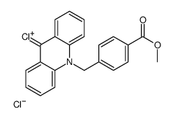 methyl 4-[(9-chloroacridin-10-ium-10-yl)methyl]benzoate,chloride Structure