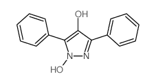 1-hydroxy-3,5-diphenyl-pyrazol-4-ol结构式
