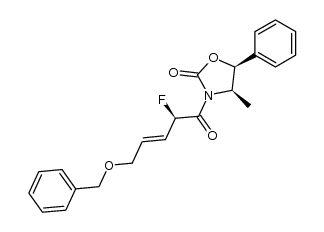 (4R,5S)-(+)-(5-benzyloxy-2-fluoro-3-(E)-pentenoyl)-4-methyl-5-phenyl-2-oxazolidinone Structure