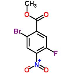 2-溴-4-硝基-5-氟苯甲酸甲酯结构式