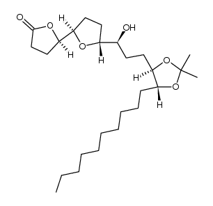 (4R,5R,8R,9S,12R,13R)-9-hydroxy-12,13-isopropylidenedioxy-5,8-oxidotricosa-1,4-olide结构式