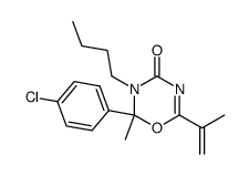 3-butyl-2-(4-chlorophenyl)-2-methyl-6-(prop-1-en-2-yl)-2,3-dihydro-4H-1,3,5-oxadiazin-4-one结构式