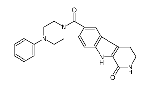 6-(4-phenylpiperazine-1-carbonyl)-2,3,4,9-tetrahydropyrido[3,4-b]indol-1-one结构式