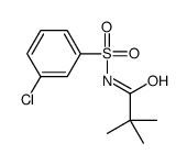 N-(3-chlorophenyl)sulfonyl-2,2-dimethylpropanamide结构式