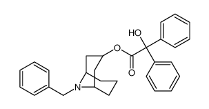 Benzilic acid (1β,5β)-9-benzyl-9-azabicyclo[3.3.1]nonan-3β-yl ester Structure