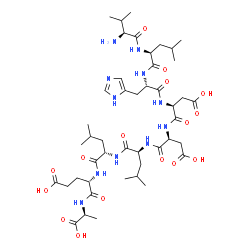 H-Val-Leu-His-Asp-Asp-Leu-Leu-Glu-Ala-OH trifluoroacetate salt结构式