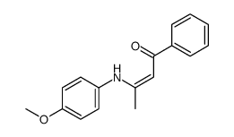 3-(4-methoxyanilino)-1-phenylbut-2-en-1-one结构式