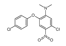5-chloro-2-(4-chlorophenoxy)-N,N-dimethyl-4-nitroaniline结构式
