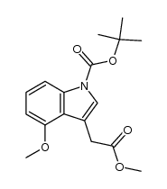 methyl N-tert-butoxycarbonyl-4-methoxyindole-3-acetate Structure