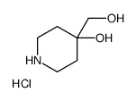 4-(Hydroxymethyl)-4-piperidinol hydrochloride (1:1) Structure
