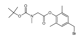 4-(bromomethyl)-2,6-dimethylphenyl N-(tert-butoxycarbonyl)-N-methylglycinate结构式