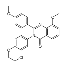 4(3H)-Quinazolinone,3-[4-(2-chloroethoxy)phenyl]-8-methoxy-2-(4-methoxyphenyl)- structure