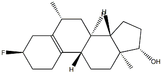 3α-Fluoro-6β-methylestr-5(10)-en-17β-ol结构式