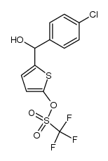 Trifluormethansulfonsaeure-5-[(4-chlorphenyl)-hydroxymethyl]-thiophen-2-ylester Structure