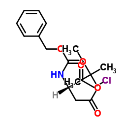 2-Methyl-2-propanyl (3S)-3-{[(benzyloxy)carbonyl]amino}-5-chloro-4-oxopentanoate结构式