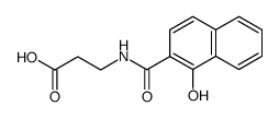 N-(α-Hydroxy-β-naphthoyl)-β-aminopropionsaeure结构式