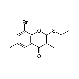 8-Bromo-2-(ethylthio)-3,6-dimethyl-4H-chromen-4-one Structure
