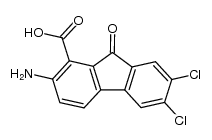 2-Amino-6,7-dichloro-9-oxofluoren-1-carbonsaeure Structure