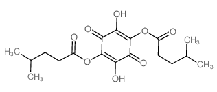 Pentanoic acid,4-methyl-, 2,5-dihydroxy-3,6-dioxo-1,4-cyclohexadiene-1,4-diyl ester (9CI) structure
