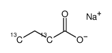 Sodium butyrate-2,4-13C2 Structure