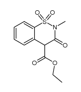 2-methyl-1,1,3-trioxo-1,2,3,4-tetrahydro-1λ6-benzo[e][1,2]thiazine-4-carboxylic acid ethyl ester结构式