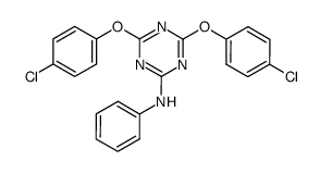 [4,6-bis-(4-chloro-phenoxy)-[1,3,5]triazin-2-yl]-phenyl-amine Structure