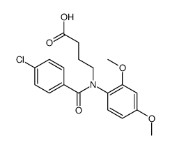 4-[p-Chlorobenzoyl(2,4-dimethoxyphenyl)amino]butyric acid structure
