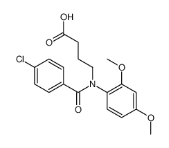 4-[p-Chlorobenzoyl(2,4-dimethoxyphenyl)amino]butyric acid Structure