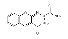 Hydrazinecarboxamide,2-[3-(aminocarbonyl)-2H-1-benzopyran-2-ylidene]- Structure