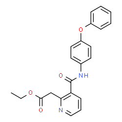 ETHYL 2-(3-[(4-PHENOXYANILINO)CARBONYL]-2-PYRIDINYL)ACETATE Structure