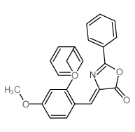 4-[(4-methoxy-2-phenylmethoxy-phenyl)methyl]-2-phenyl-4H-1,3-oxazol-5-one picture