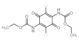 ethyl N-[2,5-dichloro-4-(ethoxycarbonylamino)-3,6-dioxo-1-cyclohexa-1,4-dienyl]carbamate结构式